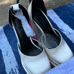 Platform with ankle strap and bling approximately never been worn size 38